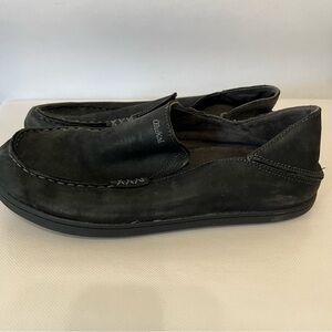 Olukai Moloa Boys Black Slip On Shoes